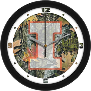 Illinois Fighting Illini Wall Clock - Camo