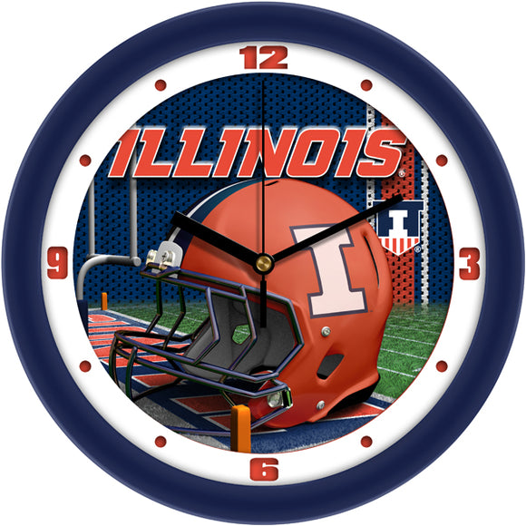 Illinois Fighting Illini Wall Clock - Football Helmet