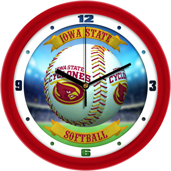 Iowa State Wall Clock - Baseball Home Run
