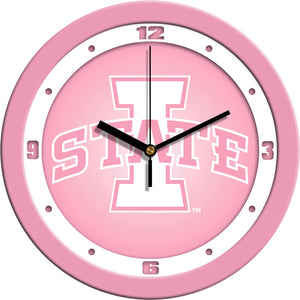 Iowa State Wall Clock - Pink