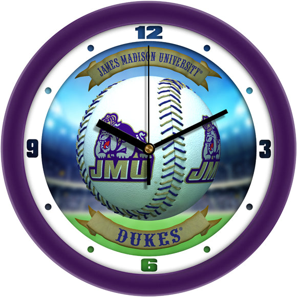James Madison Wall Clock - Baseball Home Run