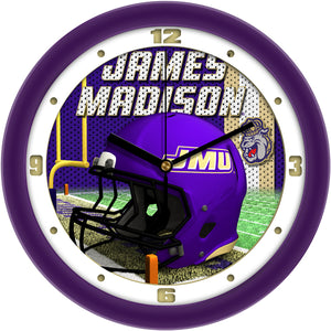 James Madison Wall Clock - Football Helmet