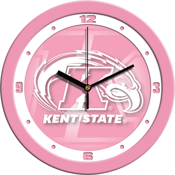 Kent State Wall Clock - Pink