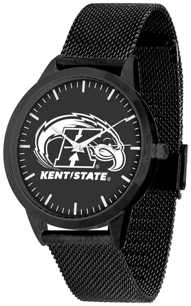 Kent State Statement Mesh Band Unisex Watch - Black - Black Dial