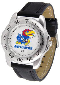 Kansas Jayhawks Sport Leather Men’s Watch