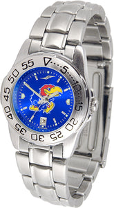 Kansas Jayhawks Sport Steel Ladies Watch - AnoChrome