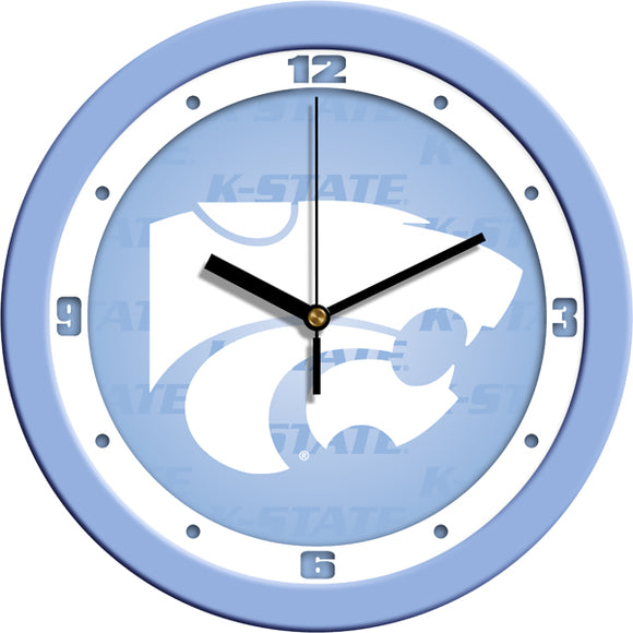 Kansas State Wall Clock - Baby Blue