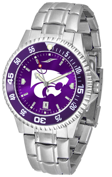 Kansas State Competitor Steel Men’s Watch - AnoChrome- Color Bezel