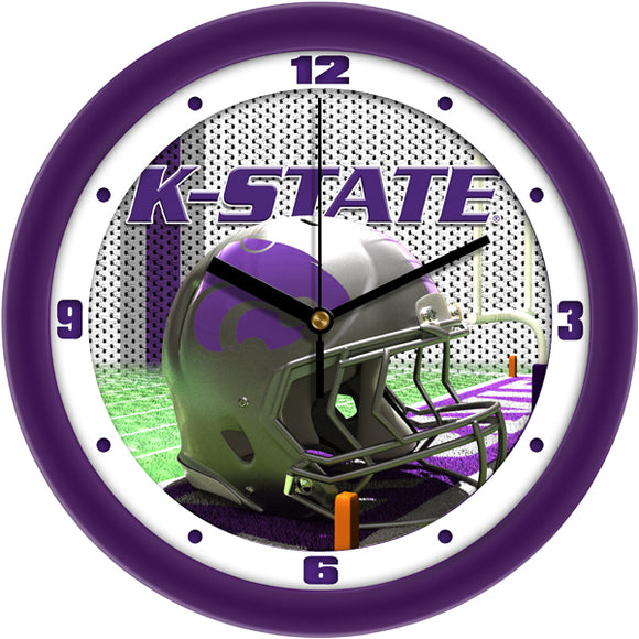Kansas State Wall Clock - Football Helmet