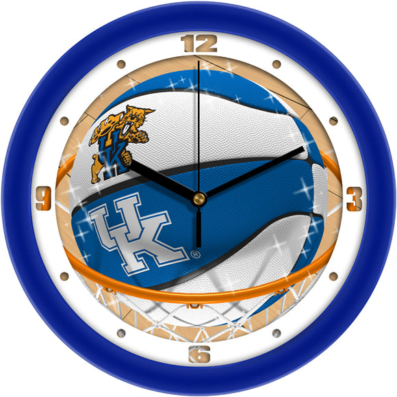 Kentucky Wildcats Wall Clock - Basketball Slam Dunk