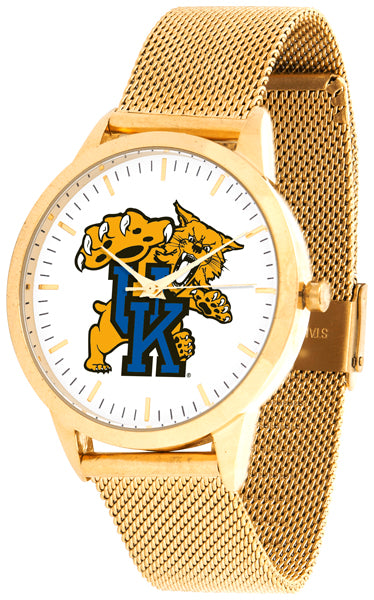 Kentucky Wildcats Statement Mesh Band Unisex Watch - Gold