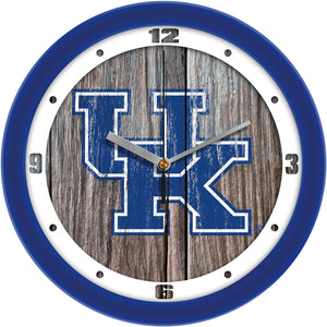 Kentucky Wildcats Wall Clock - Weathered Wood