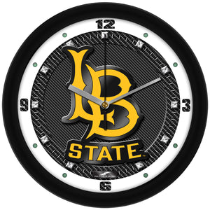 Long Beach State Wall Clock - Carbon Fiber Textured