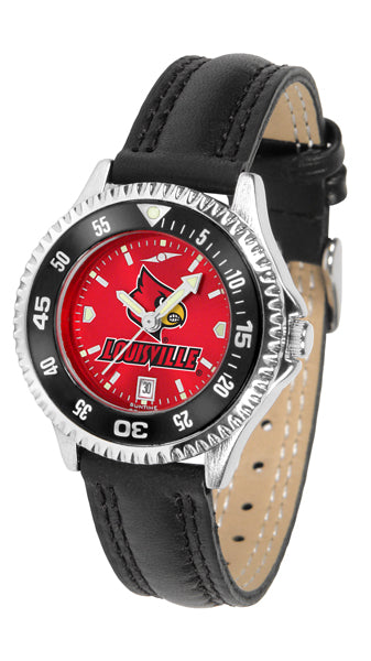 Louisville Cardinals Competitor Ladies Watch - AnoChrome - Color Bezel