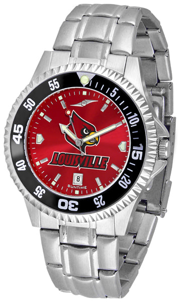 Louisville Cardinals Competitor Steel Men’s Watch - AnoChrome- Color Bezel