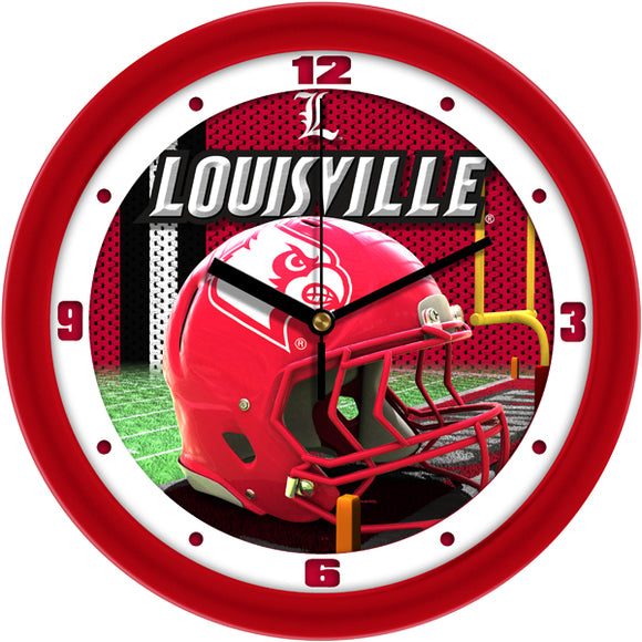 Louisville Cardinals Wall Clock - Football Helmet