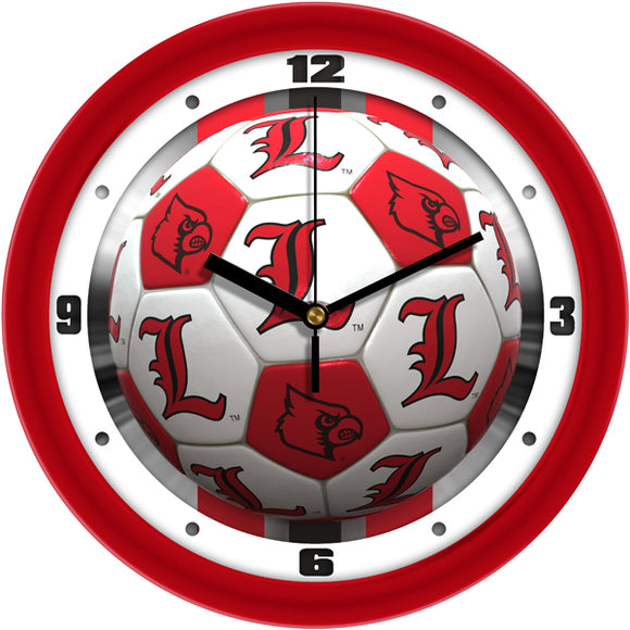 Louisville Cardinals Wall Clock - Soccer