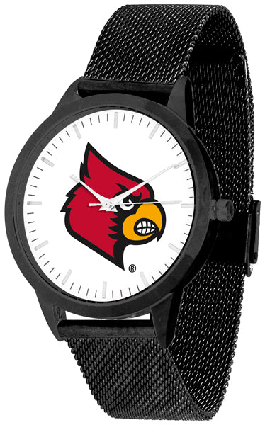 Louisville Cardinals Statement Mesh Band Unisex Watch - Black