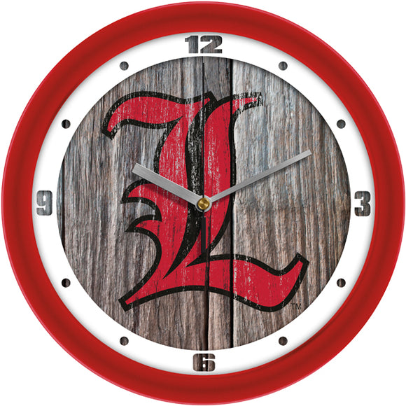 Louisville Cardinals Wall Clock - Weathered Wood