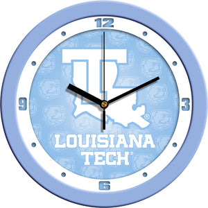 Louisiana Tech Wall Clock - Baby Blue