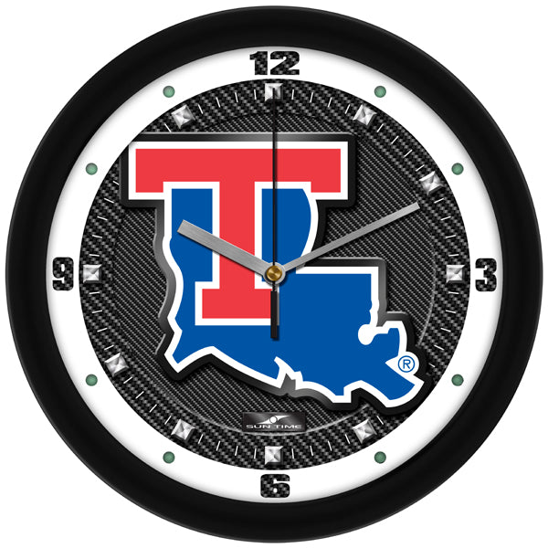 Louisiana Tech Wall Clock - Carbon Fiber Textured – Pro Sports Watches