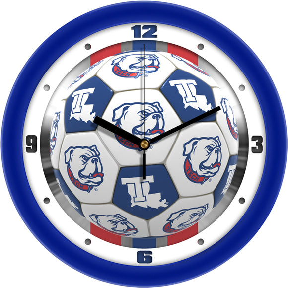 Louisiana Tech Wall Clock - Soccer