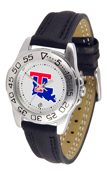 Louisiana Tech Sport Leather Ladies Watch