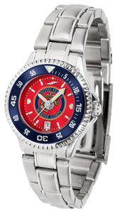 US Marines Competitor Steel Ladies Watch - AnoChrome - Color Bezel