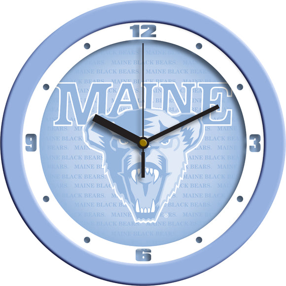 Maine Black Bears Wall Clock - Baby Blue