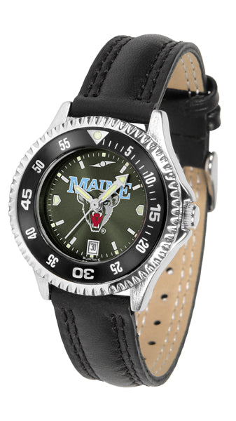 Maine Black Bears Competitor Ladies Watch - AnoChrome - Color Bezel