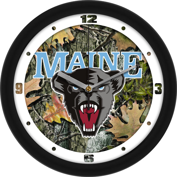 Maine Black Bears Wall Clock - Camo