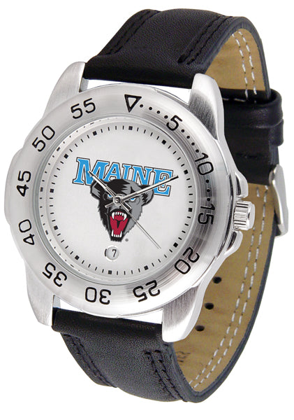 Maine Black Bears Sport Leather Men’s Watch