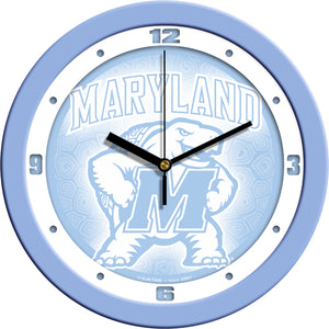 Maryland Terrapins Wall Clock - Baby Blue