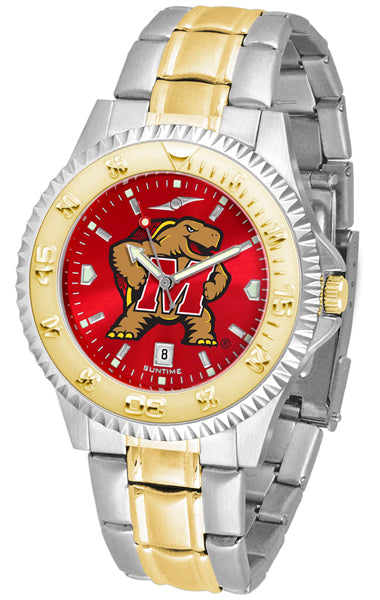 Maryland Terrapins Competitor Two-Tone Men’s Watch - AnoChrome