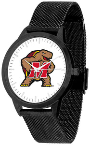 Maryland Terrapins Statement Mesh Band Unisex Watch - Black