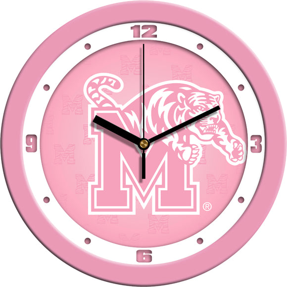 Memphis Tigers Wall Clock - Pink