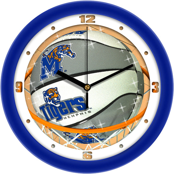 Memphis Tigers Wall Clock - Basketball Slam Dunk