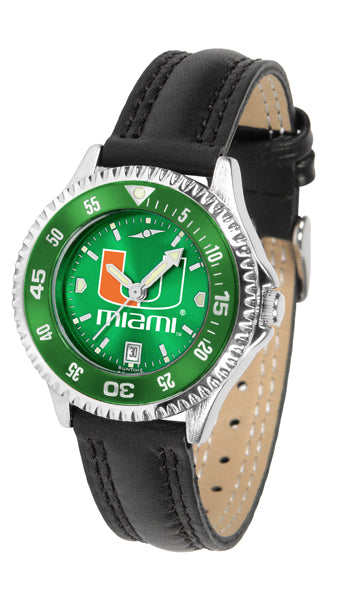Miami Hurricanes Competitor Ladies Watch - AnoChrome - Color Bezel