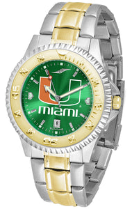 Miami Hurricanes Competitor Two-Tone Men’s Watch - AnoChrome