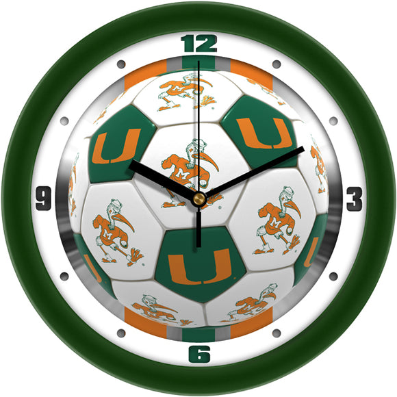 Miami Hurricanes Wall Clock - Soccer