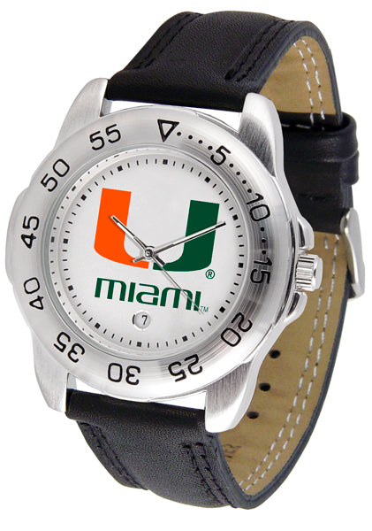 Miami Hurricanes Sport Leather Men’s Watch