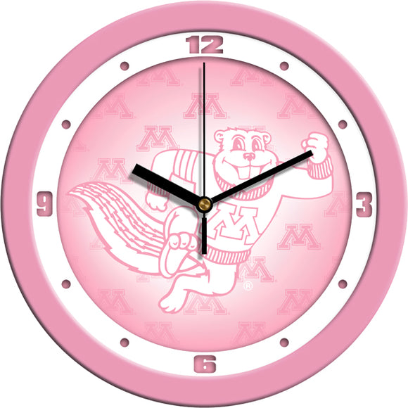 Minnesota Gophers Wall Clock - Pink