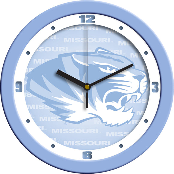 Missouri Tigers Wall Clock - Baby Blue