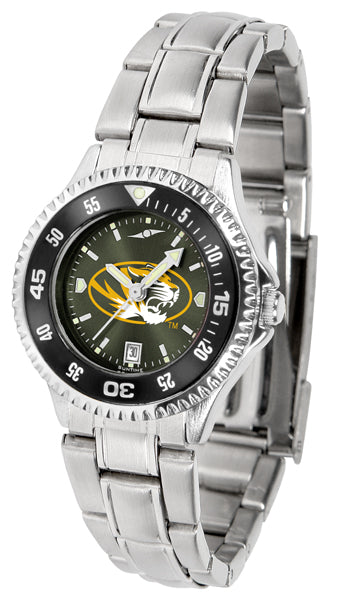 Missouri Tigers Competitor Steel Ladies Watch - AnoChrome - Color Bezel