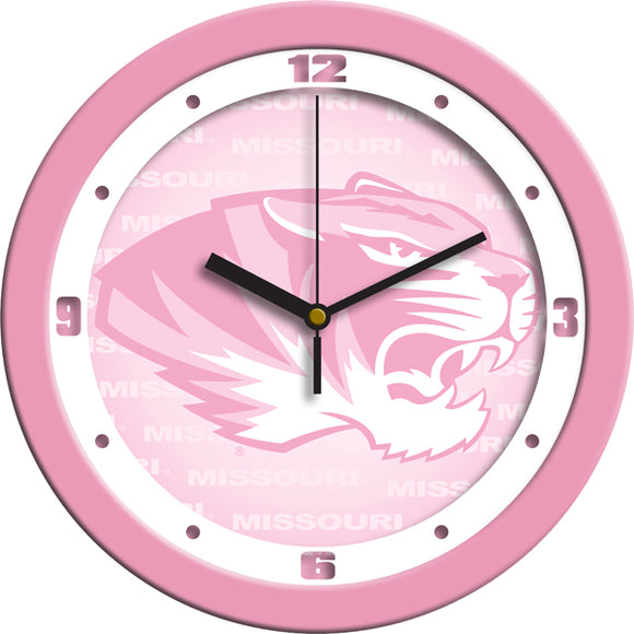 Missouri Tigers Wall Clock - Pink