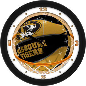 Missouri Tigers Wall Clock - Basketball Slam Dunk