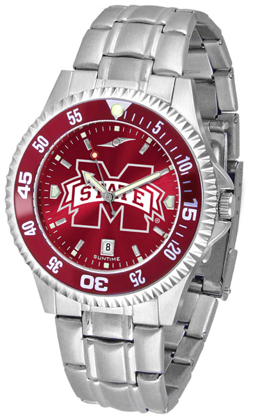 Mississippi State Competitor Steel Men’s Watch - AnoChrome- Color Bezel