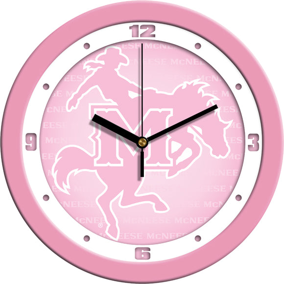 McNeese State Wall Clock - Pink