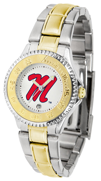 Mississippi Rebels Competitor Two-Tone Ladies Watch