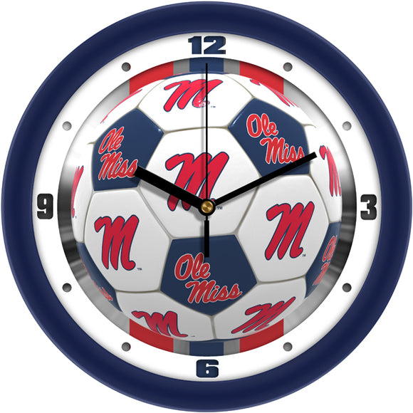 Mississippi Rebels Wall Clock - Soccer
